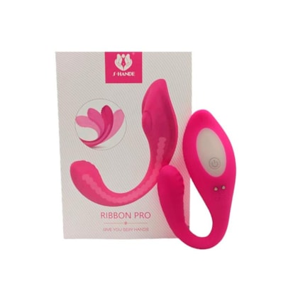Ribbon Pro - Vibrador Com 9 Modos de Vibração, Vértebra de Aço e 2 Motores