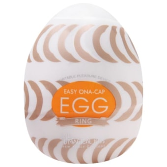 Ring - Masturbador Egg Masculino com Textura Anelada na Horizontal