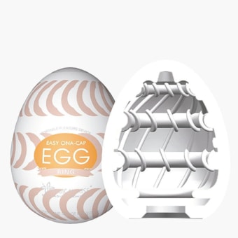 Ring - Masturbador Egg Masculino com Textura Anelada na Horizontal