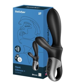 Satisfyer Heat Climax+ - Vibrador Unissex, Ponto P e Ponto G com 12 Vibrações em 2 Motores, Aplicativo e à Prova D'água