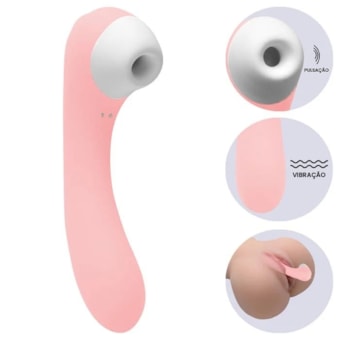 Screaming - Estimulador Clitoriano e Vibrador Ponto G Com 9 Funções em Cada Ponta | Rosa