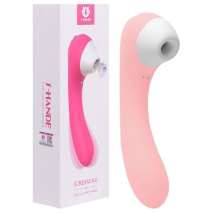 Screaming - Estimulador Clitoriano e Vibrador Ponto G Com 9 Funções em Cada Ponta | Rosa