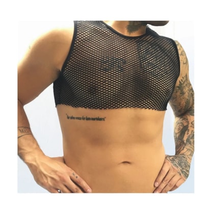 Sd Clothing - Cropped Masculino Elegância e Ousadia Todo Em Arrastão