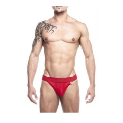 Sd Clothing - Cueca Slip Em Tule Vermelho Sem Forro