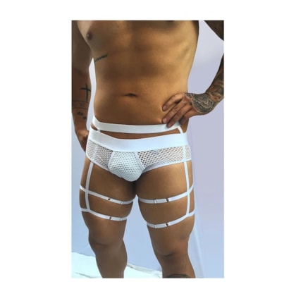 SD Clothing - Cueca Suplex com Liga e Arrastão Modelo Sexy
