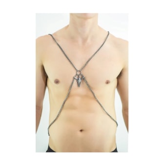 Sd Clothing - Harness Corrente Crânio de Boi | Metálico