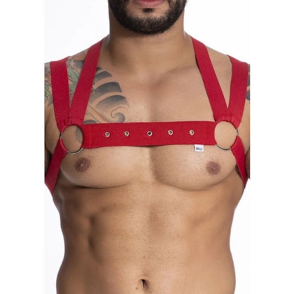 Sd Clothing - Harness Elástico Entrelaçado Com Argola e Metais | Tamanho: Único