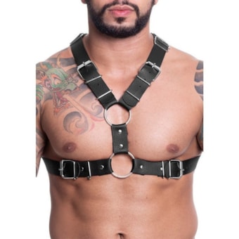 Sd Clothing - Harness Em Couro Sintético Preto | Tamanho: Único