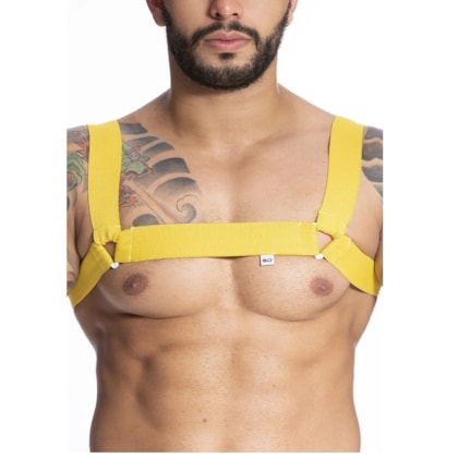Sd Clothing - Harness Em Elástico Amarelo Com Triângulo