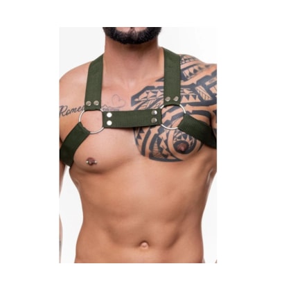 SD Clothing - Harness em Nylon na Cor Verde Musgo | Tamanho: Único