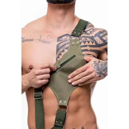 Sd Clothing - Harness Pochete Verde Musgo Com Tiras Ajustáveis