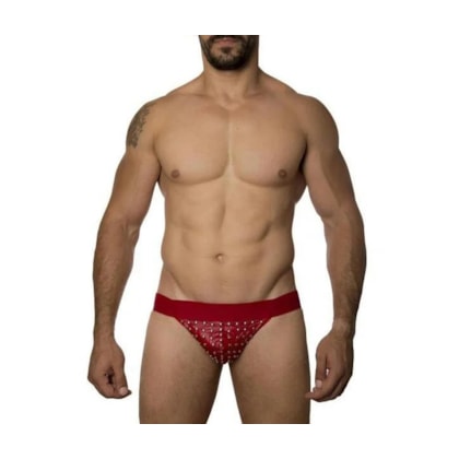 Sd Clothing - Jock Em Cirre Vermelho Com Tachinhas | Tamanho: Único