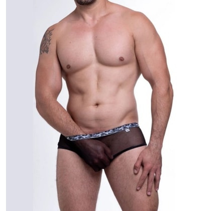 Sd Clothing - Sunga Tule Transparente Elastico Estampado