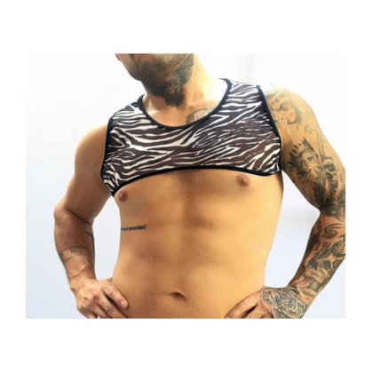 SD Clothing – Conjunto Sexy Masculino em Tule e Suplex