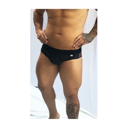 SD Clothing – Cueca Sexy com Brilho de Cirrê e Tule Provocante