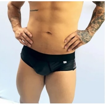 SD Clothing –  Cueca Sexy em Cirrê com Tule Camuflado