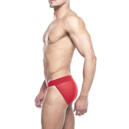 SD Clothing – Cueca Slip em Tule Sem Forro Desejo em Vermelho