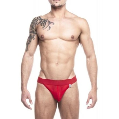 SD Clothing – Cueca Slip em Tule Sem Forro Desejo em Vermelho