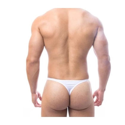 SD Clothing – Fio Dental Branco em Suplex Minimalista e Sofisticado