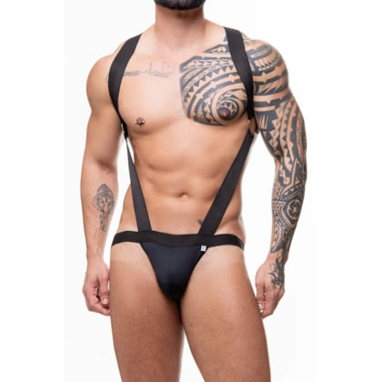 SD Clothing – Harness Body Masculino em Suplex Estilo Justo e Provocante