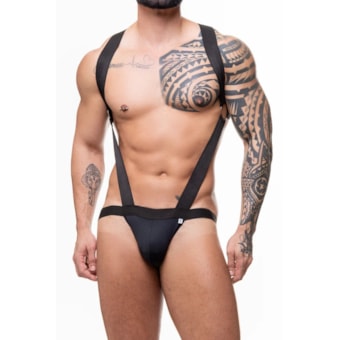 SD Clothing – Harness Body Masculino em Suplex Estilo Justo e Provocante