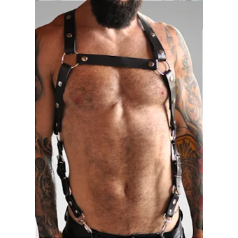 SD Clothing – Harness em Couro Sintético com Estética Dominante