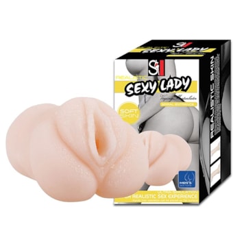 Sexy Lady - Masturbador Masculino em Cyberskin no Formato de Vagina Realista
