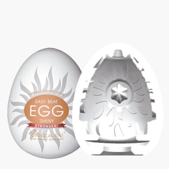 Shiny - Masturbador Egg Masculino com Textura de Raios Solares