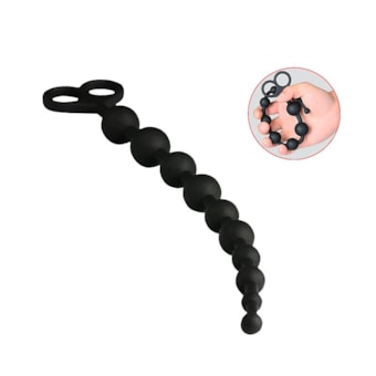 SI - Cordão Tailandês Com 10 Esferas Gradativas de Silicone