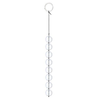 SI - Cordão Tailandês Com 8 Esferas de Vidro Transparente