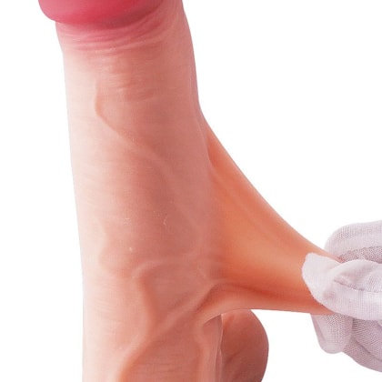 SI - Pênis Ultra Realístico em Cyberskin Beliscável Com Vértebra e Ventosa - 21 x 5,2cm