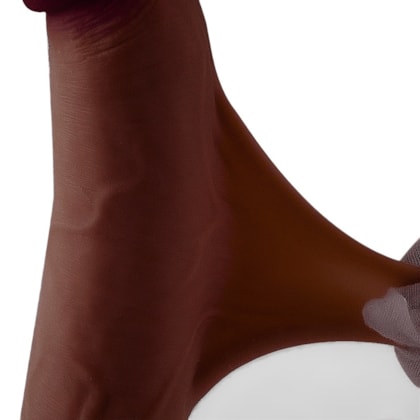 SI - Pênis Ultra Realístico em Cyberskin Beliscável Com Vértebra e Ventosa Removível - 18 x 4,5cm