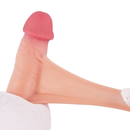SI - Pênis Ultra Realístico em Cyberskin Beliscável Com Vértebra e Ventosa Removível - 20 x 4,3cm