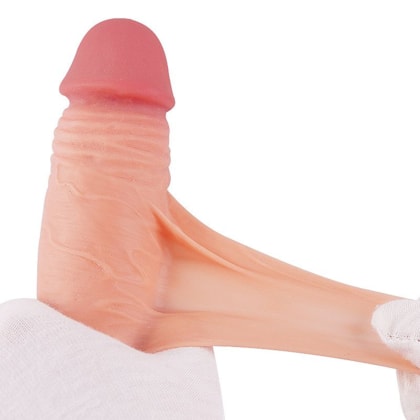 SI - Pênis Ultra Realístico em Cyberskin Beliscável Com Vértebra e Ventosa Removível - 20 x 4,8cm