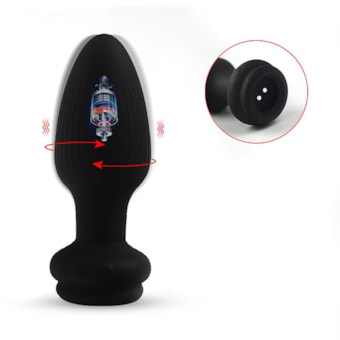 SI - Plug Anal Rabo de Raposa Roxo com 10 Funções de Vibração, 3 de Rotação e Aplicativo