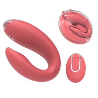 SI - Vibrador De Casal Com 2 Motores Simultâneos, 10 Modos de Vibração em Cada e Controle Remoto Sem Fio