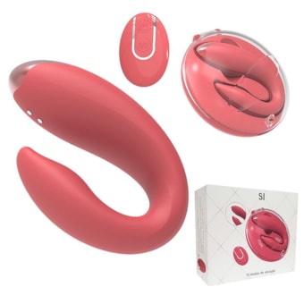 SI - Vibrador De Casal Com 2 Motores Simultâneos, 10 Modos de Vibração em Cada e Controle Remoto Sem Fio
