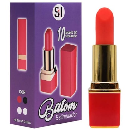 SI - Vibrador em Formato Batom com 10 Modos de Vibração