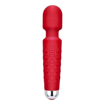 SI - Vibrador Massageador com 20 Funções de Vibração  e 7 Velocidades | Vermelho