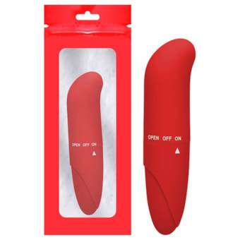 SI - Vibrador Ponto G Aveludado Com Uma Velocidade | Vermelho