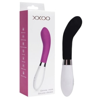 SI - Vibrador Ponto G Em Silicone Com 10 Modos De Vibração | Preto