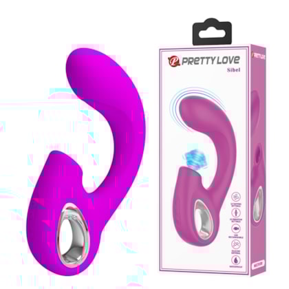 Sibel - Vibrador Dual Ponto G e Clítoris Com 10 Funções de Vibração e 10 Funções de Cutucada