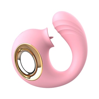 Snail - Vibrador de Ponto G Com Estimulador Linguinha Para o Clítoris 12 Funções em Cada