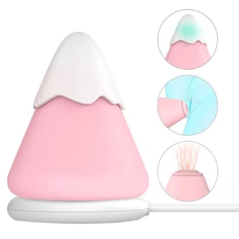 Snow Mountain - Estimulador de Clítoris, Mamilo ou Lóbulo da Orelha Com 9 Ondas de Pressão e Luz na Ponta Com 7 Cores