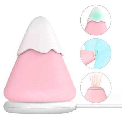 Snow Mountain - Estimulador de Clítoris, Mamilo ou Lóbulo da Orelha Com 9 Ondas de Pressão e Luz na Ponta Com 7 Cores