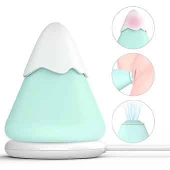 Snow Mountain - Estimulador de Clítoris, Mamilo ou Lóbulo da Orelha Com 9 Ondas de Pressão e Luz na Ponta Com 7 Cores