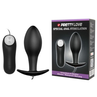 Special Anal Stimulation - Plug Anal Com Controle e 12 Funções de Vibração