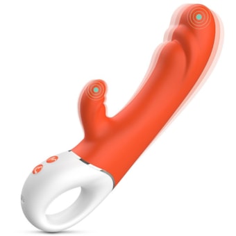 Spray - Vibrador em Silicone com 2 Motores e 9 Vibrações em Cada | Laranja