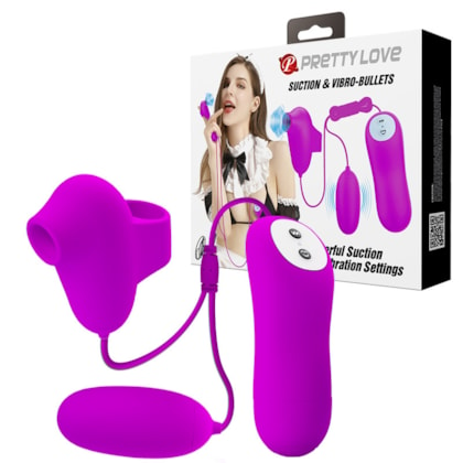 Suction & Vibro-Bullets - Vibrador e Sugador Dedeira Com 12 Funções em Cada