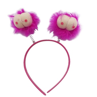 Tiara Com Peitos de Pelúcia